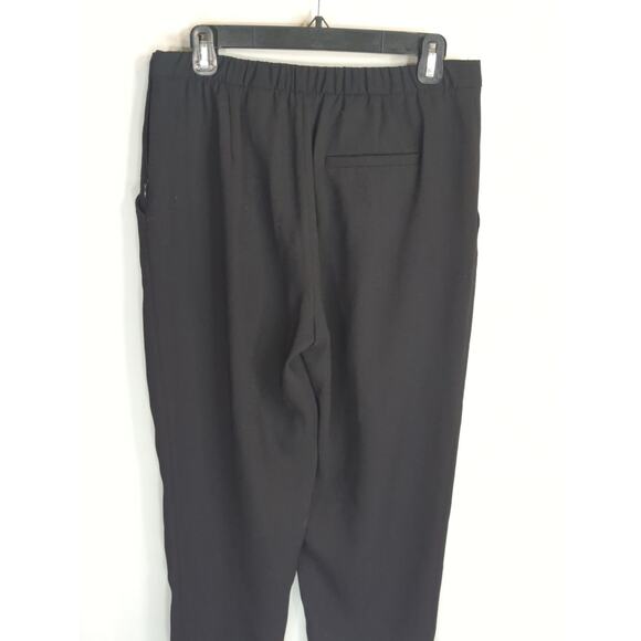 Zara Black Trouser Pants Women's Medium Pleated High Waisted Corpcore Career - Picture 8 of 12